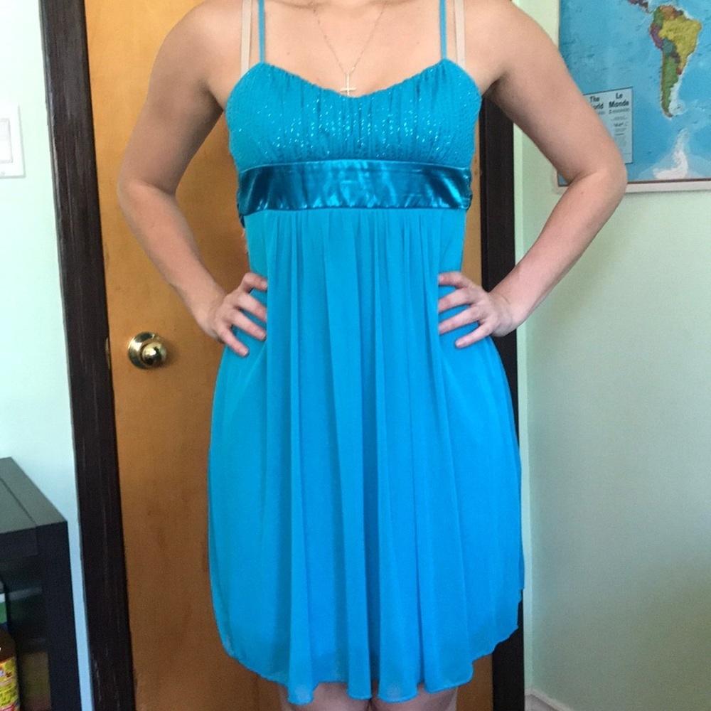 Glittery Blue Grad Dress